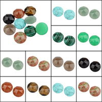 Cabochons en pierres précieuses, pierre gemme, Plat rond, fait à la main & différents matériaux pour le choix Vendu par PC