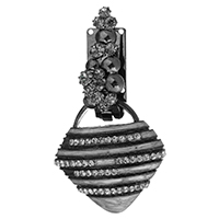 Zinc Alloy Fold Over Clasp, plumbum black color plated, enamel & with rhinestone  Approx 2.5mm 