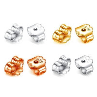 925 Sterling Silver Tension Ear Nut, plated 