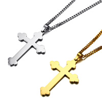Stainless Steel Cross Pendants, plated, for man Approx 1-3mm [