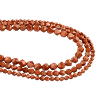 Goldstein Perlen, Goldsand, verschiedene Größen vorhanden & facettierte, verkauft von Strang