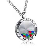 Stainless Steel Floating Charm Pendant, 316 Stainless Steel, with Glass & Rhinestone, word I love you to the moon and back, enamel, original color, 25mm Approx 3-5mm 