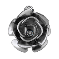 Monture de pendentif en acier inoxydable, Rose, couleur originale Environ 1mm, Diamètre inté Environ Vendu par PC