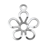 Stainless Steel Flower Pendant, original color Approx 1mm 