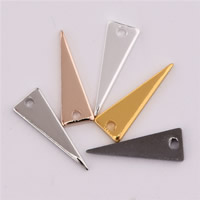 Латунные ювелирные кулоны, Латунь, Треугольник, Много цветов для выбора, не содержит никель, свинец отверстие:Приблизительно 1.5mm, продается PC