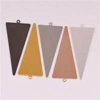 Bijoux pendentifs en laiton, triangle, plus de couleurs à choisir, protéger l'environnement, sans nickel, plomb et cadmium Environ 1.2mm, Vendu par PC