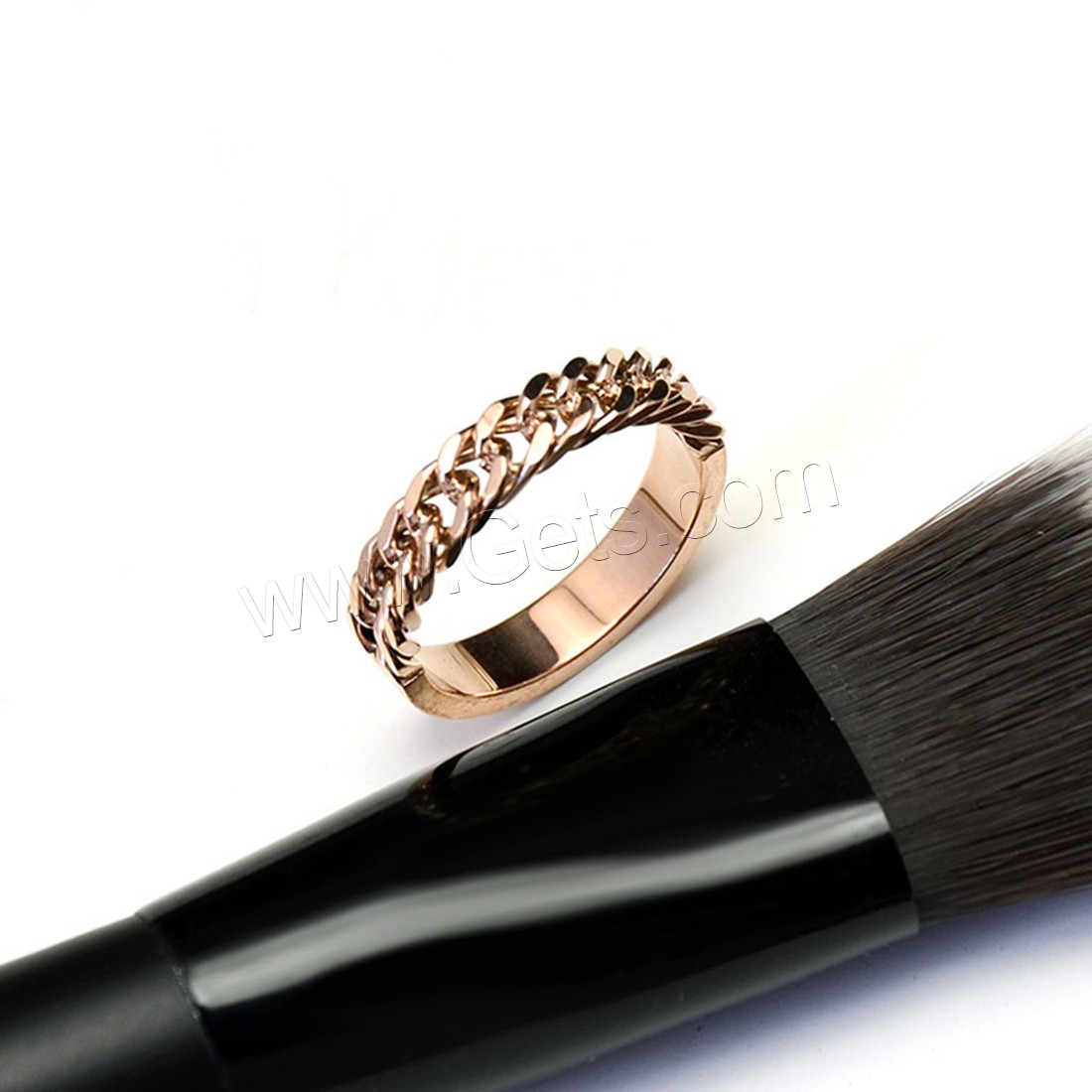 Unisex Finger Ring, 316L Stainless Steel, Donut, rose gold color plated, different size for choice, 4.3x1.6mm, Sold By PC