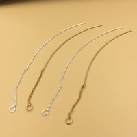 Brass Thread Through Earrings, plated nickel, lead & cadmium free, 67mm 