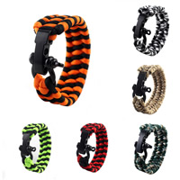 Survival Bracelets, Nylon Cord, zinc alloy Screw Pin Shackle, painted, Unisex 25mm Approx 8.5 Inch 