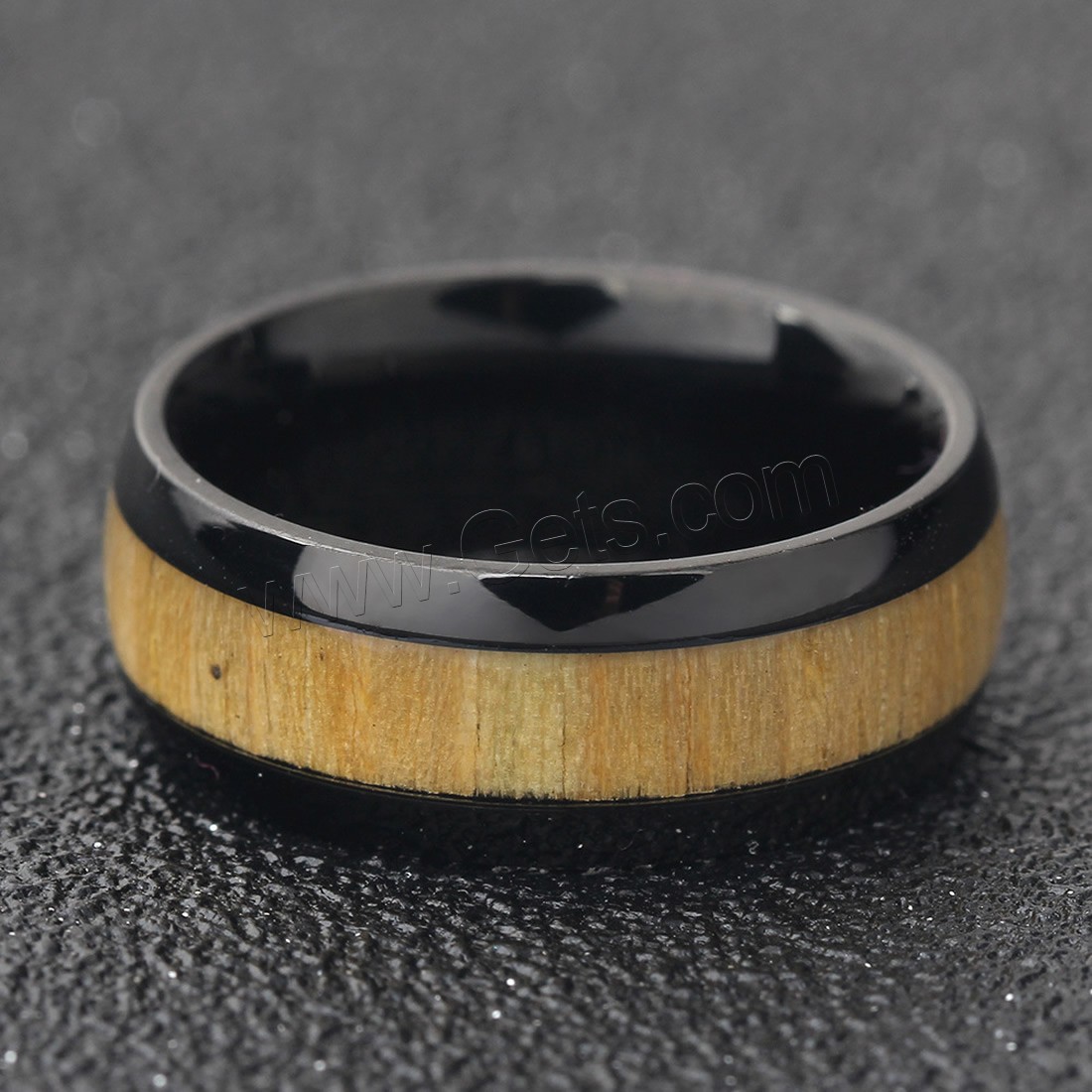 Unisex-Finger-Ring, Titanstahl, plattiert, verschiedene Größen vorhanden, 8x2mm, verkauft von PC
