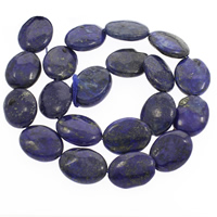 Perles de pierre lasurite naturelles, Lapis lazuli, ovale Environ 1mm Environ 16.1 pouce, Vendu par brin