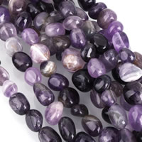 Natürliche Amethyst Perlen, Klumpen, Februar Birthstone, 6-9x9-12mm, Länge:ca. 15.5 ZollInch, ca. 54PCs/Strang, verkauft von Strang