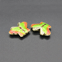Cloisonne Hollow Beads, Butterfly, handmade Approx 2mm 