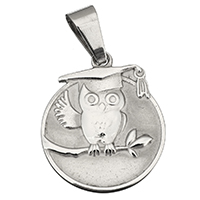 Stainless Steel Pendants, Owl, original color Approx 