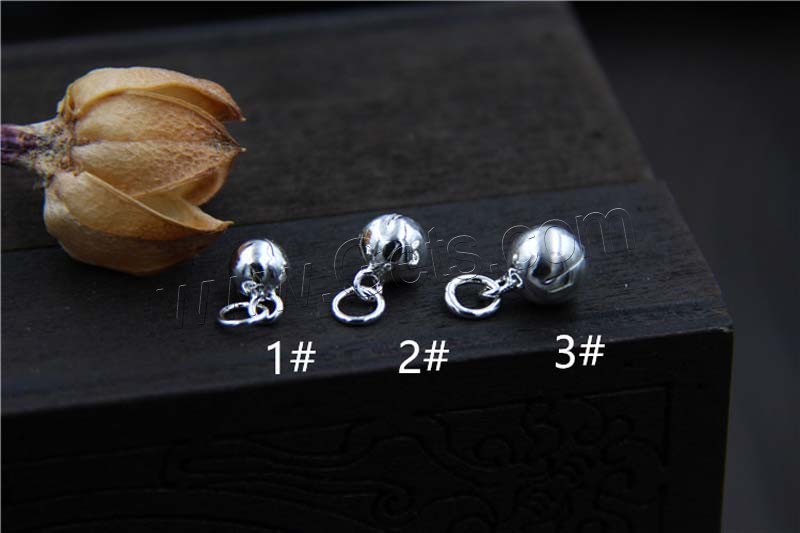 Sterling Silver Jingle Bell for Christmas Decoration, 925 Sterling Silver, different size for choice, Hole:Approx 2-3mm, Sold By PC