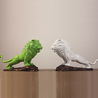 Beautiful Sculptures Home Decor and Fashion Statues Decoration, Resin, Lion, painted 
