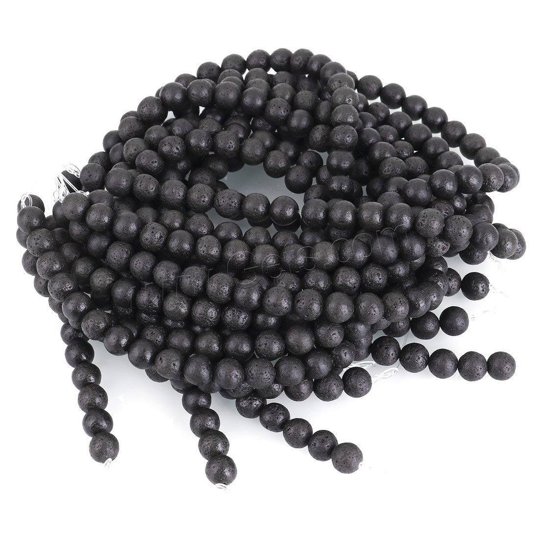 Natural Lava Beads, Round, different size for choice, nickel, lead & cadmium free, Hole:Approx 1-2mm, Length:Approx 15.5 Inch, Sold By Strand