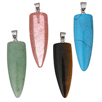 Stainless Steel Pendants, pendulum original color Approx 4mm 