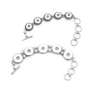 Snap Button Bracelet, Zinc Alloy, plated & for woman, lead & cadmium free, 12mm,18mm Approx 7 Inch 