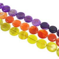 Perles agate veines de dragon naturelles, Plat rond, plus de couleurs à choisir Environ 2mm Environ 12.9 pouce Vendu par brin