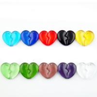 Crystal Jewelry Pendants, Heart, mixed colors Approx 1mm 