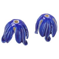 Cloisonne Bead Cap, gold color plated, enamel, nickel, lead & cadmium free Approx 1.5mm [