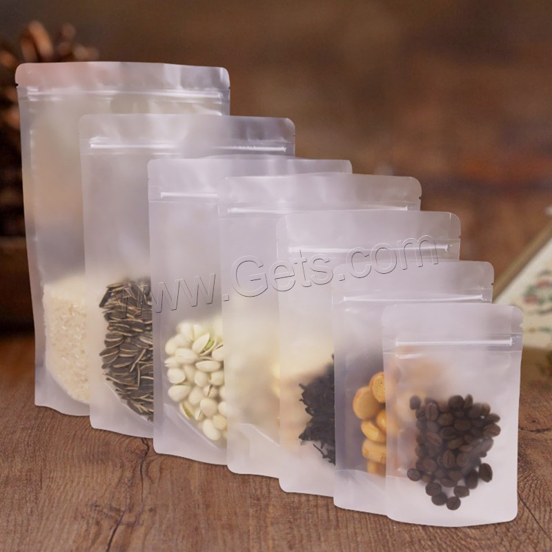 Plastic zip-lock bag, transparent & different size for choice & frosted, Sold By PC