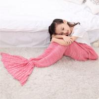 Acrylic Mermaid Tail Blankets, knit, for children 