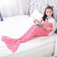 100% Acrylic Mermaid Tail Blankets, with Acrylic, knit 