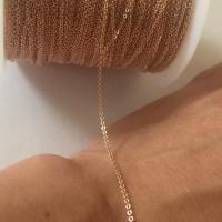 Gold Filled Chain, real rose gold plated, oval chain, 1.2mm 