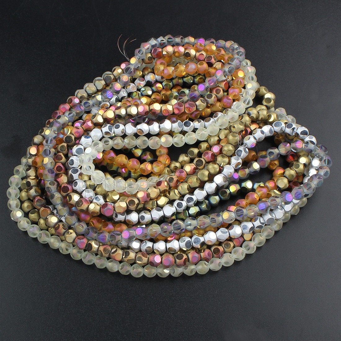 Round Crystal Beads, different size for choice & faceted & frosted, more colors for choice, Sold By Strand