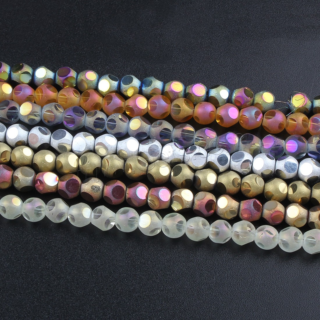 Round Crystal Beads, different size for choice & faceted & frosted, more colors for choice, Sold By Strand