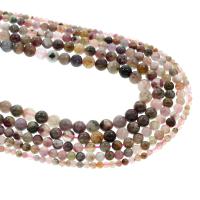 Turmalin Perle, rund, verschiedene Größen vorhanden, Bohrung:ca. 1mm, Länge:ca. 15 ZollInch, verkauft von Strang