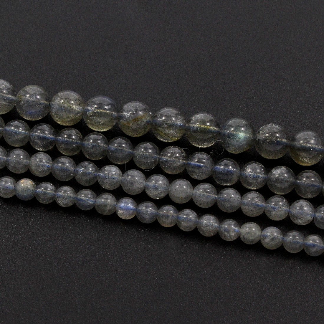 Labradorit Perlen, rund, verschiedene Größen vorhanden, Grade A, Bohrung:ca. 1mm, Länge:ca. 15.5 ZollInch, verkauft von Strang