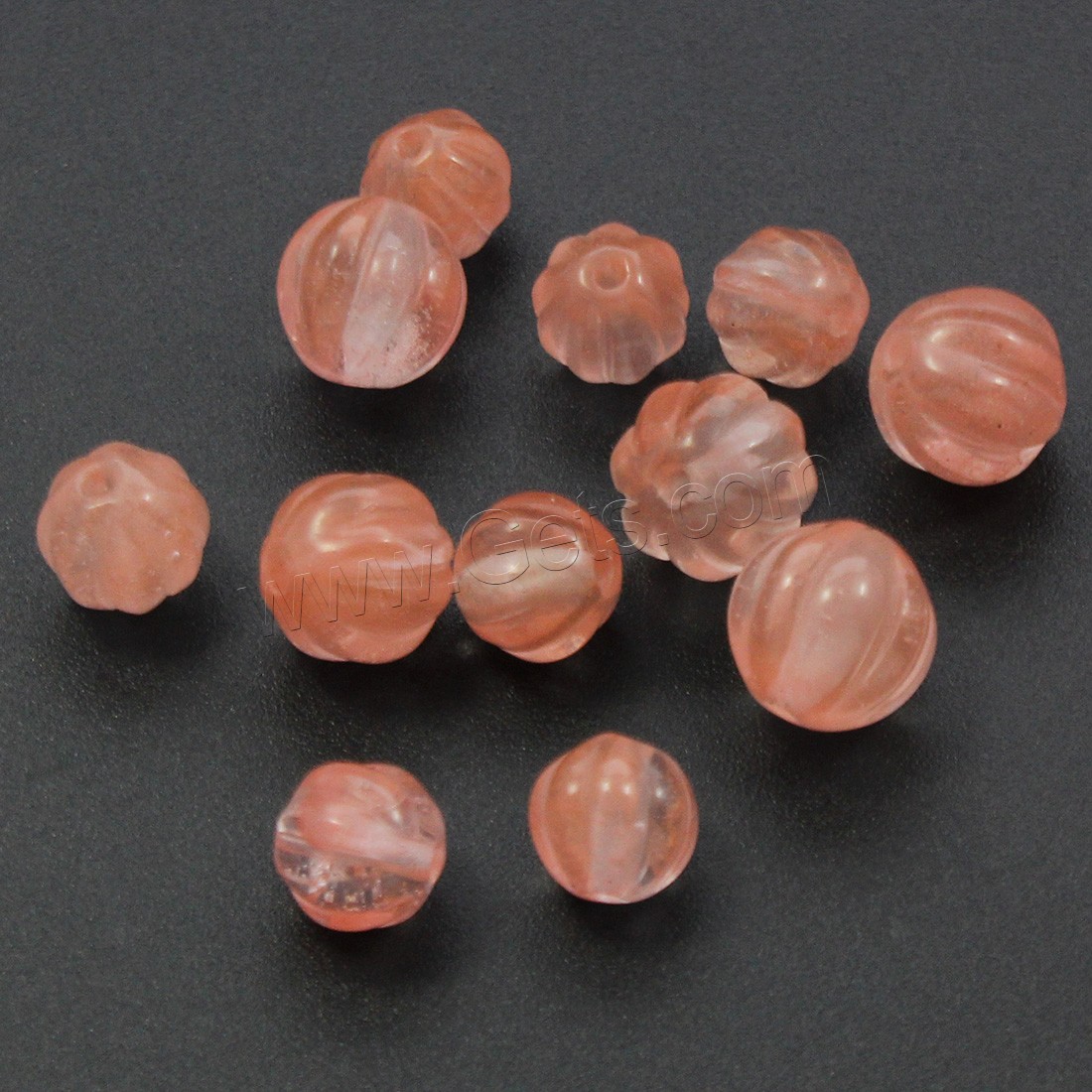 Полудрагоценный камень Бусины, Тыква, разный размер для выбора, отверстие:Приблизительно 1-1.5mm, продается PC