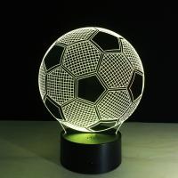 LED Colorful Night Lamp, Acrylic, Football, with USB interface & with LED light & change color automaticly 