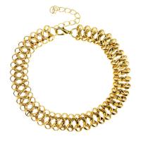 Zinc Alloy Bracelet, with 5cm extender chain, gold color plated, Unisex, lead & cadmium free, 220mm Approx 7 Inch 