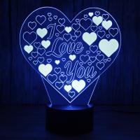 LED Colorful Night Lamp, Acrylic, with ABS Plastic, button switch & with USB interface & with LED light & change color automaticly 