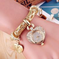 Fashion Watch Bracelet, Zinc Alloy, with Glass, plated, for woman & with rhinestone 18mm, 6mm Approx 8.6 Inch 