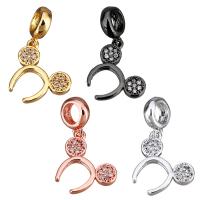 Cubic Zirconia Micro Pave Brass Pendant, plated, micro pave cubic zirconia & without troll 24mm Approx 4.5mm 