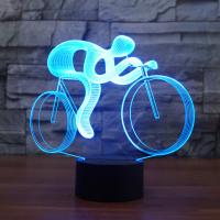 Acrylic Night Light, with ABS Plastic, Bike & with USB interface & with LED light & change color automaticly 