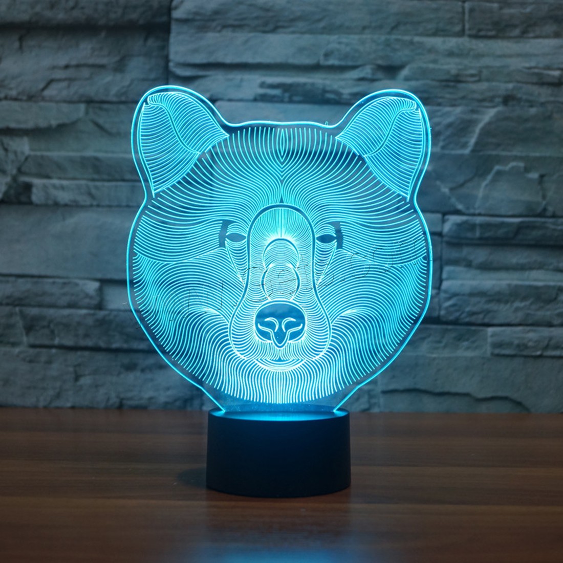 Acrylic Night Light, with ABS Plastic, Animal, Different Shape for Choice & with USB interface & with LED light & change color automaticly & different styles for choice, Sold By PC