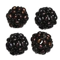 Freshwater Pearl Ball Cluster Bead, Round, 17mm 