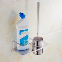 304 Stainless Steel Toilet Brush Kit Set, original color 385mm 
