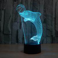 Acrylic Night Light, with ABS Plastic, Animal & with USB interface & with LED light & change color automaticly 