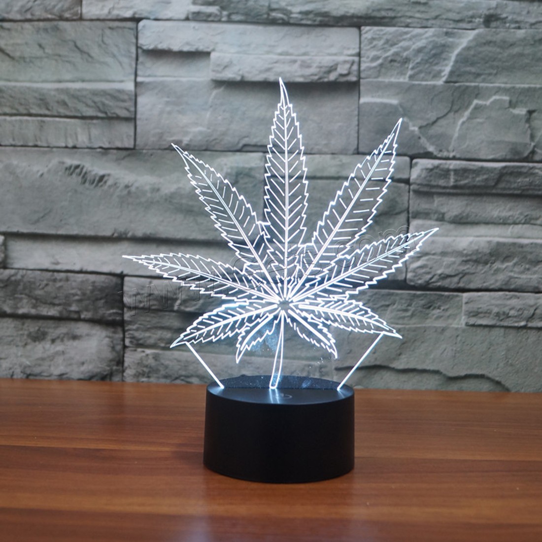 Acrylic Night Light, with ABS Plastic, Leaf, Different Shape for Choice & with USB interface & with LED light & change color automaticly & different styles for choice, Sold By PC