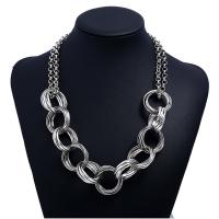 Zinc Alloy Necklace, with 5cm extender chain, plated, oval chain & for woman lead & cadmium free, 30mm Approx 17.5 Inch 
