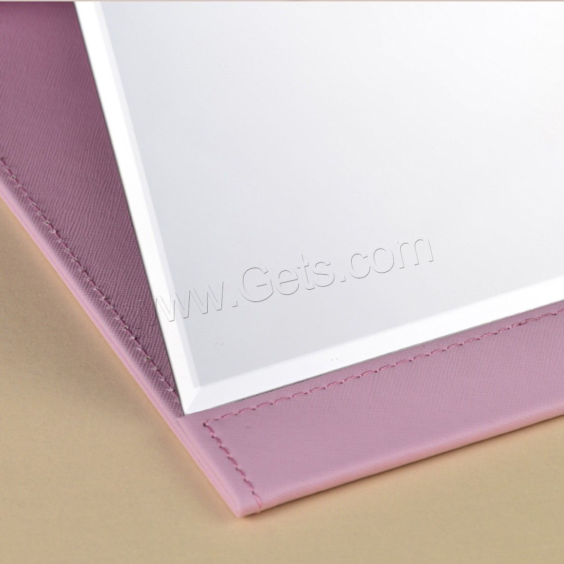 PU Leather Cosmetic Mirror, Foldable & different size for choice, more colors for choice, Sold By PC