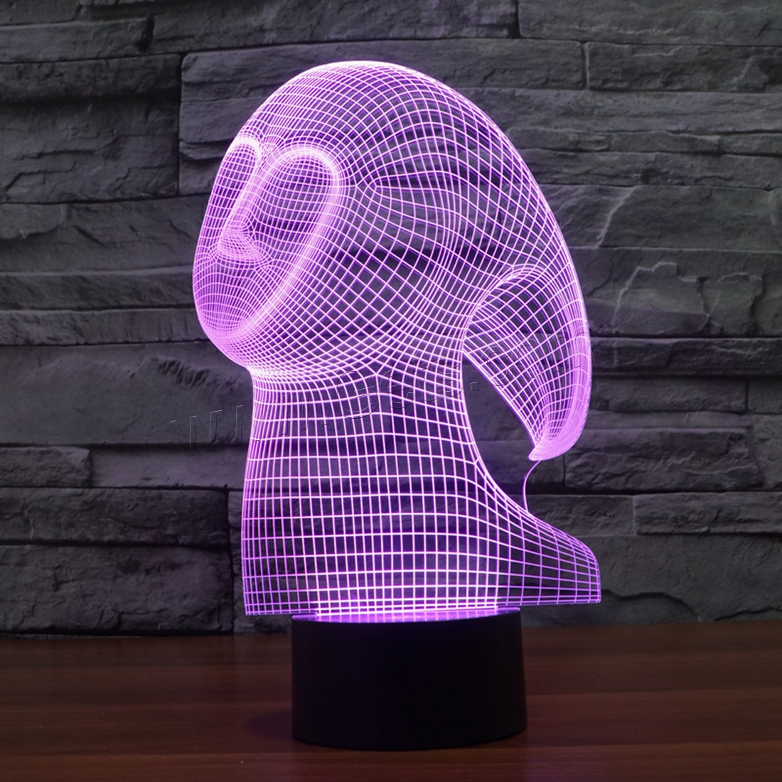 LED Colorful Night Lamp, Acrylic, with ABS Plastic, Different Shape for Choice & with USB interface & with LED light & change color automaticly & different styles for choice, Sold By PC