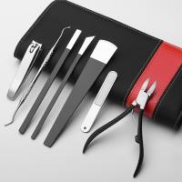 Stainless Steel Nail polishing kit, Nail Groove Pliers & perching knife & bar knife & Slant Knife & Nail Pick & Nail Clipper & nail file, Corrosion-Resistant 